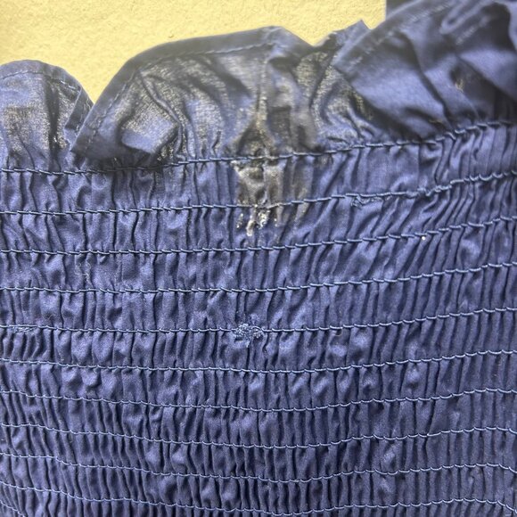 HILL HOUSE HOME Ellie Nap Dress Navy Poplin midi large - Picture 5 of 11